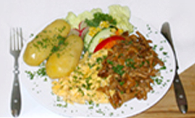 Essenbeispiel - Steinpilzpfanne Essenbeispiel - Steinpilzpfanne